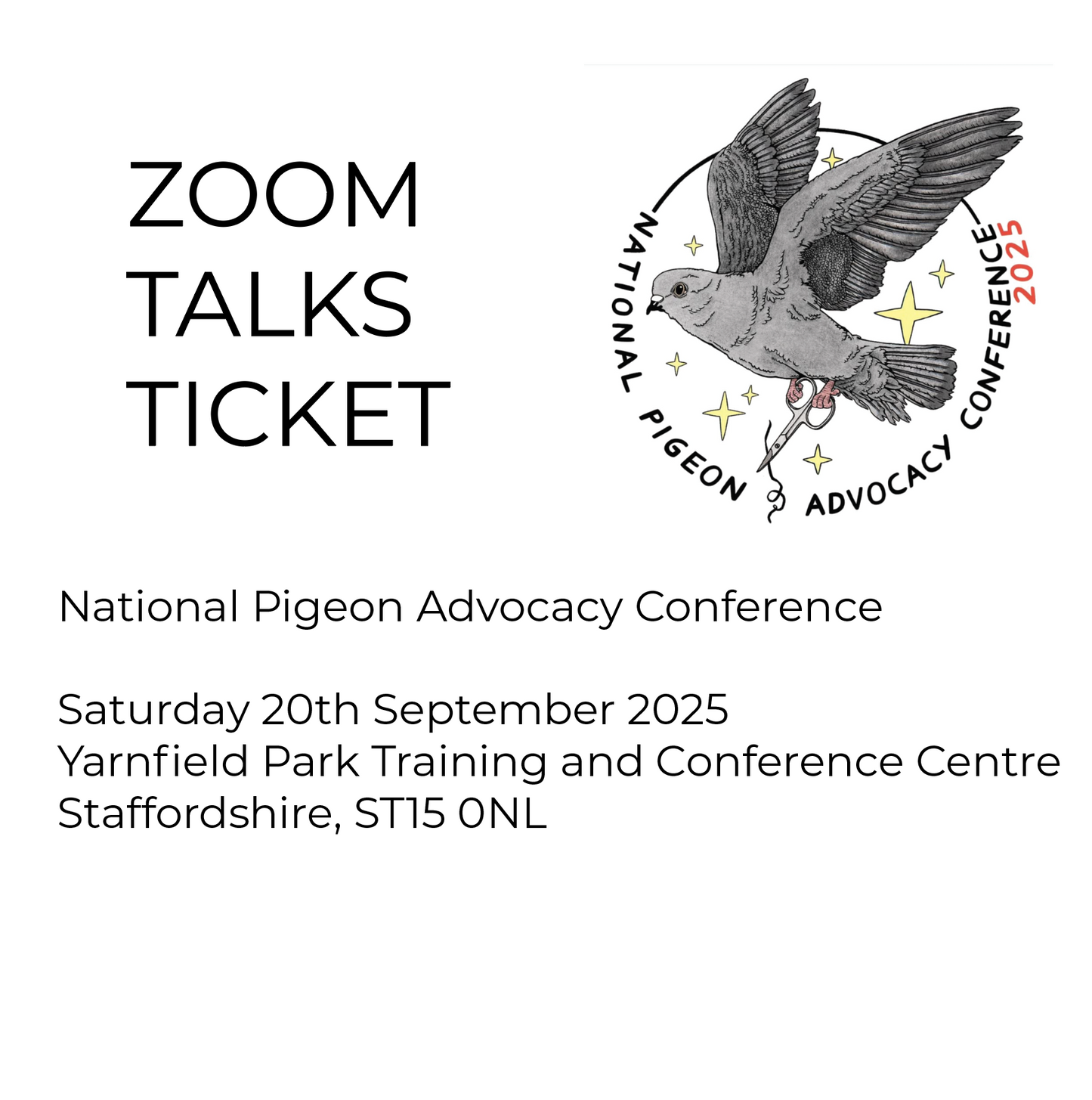 Zoom Ticket - All talks and evening entertainment zoomed out to you !