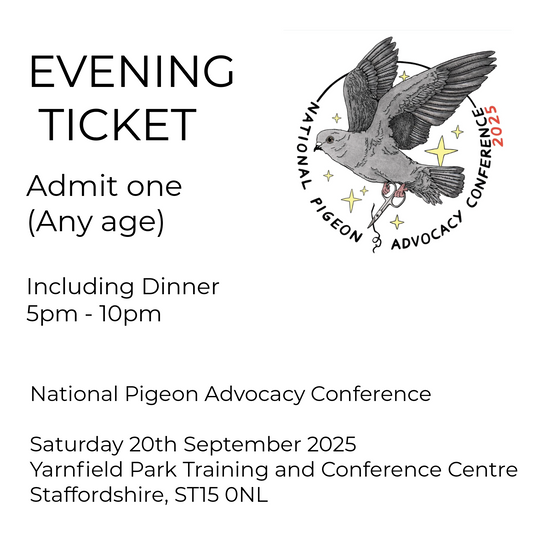 EVENING TICKET - (Adults and under 18) National Pigeon Advocacy Conference
