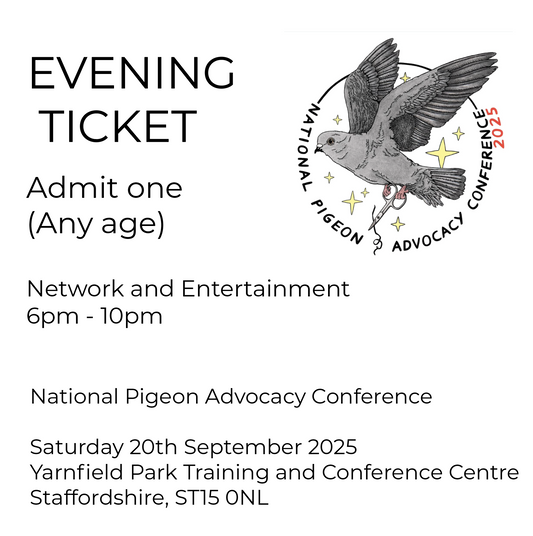 EVENING TICKET - (Adults and under 18) National Pigeon Advocacy Conference
